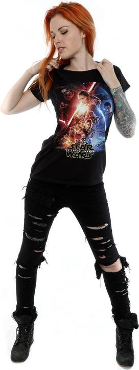 Immagine prodotto Star Wars Force Awakens Poster Maglietta Donna (L)