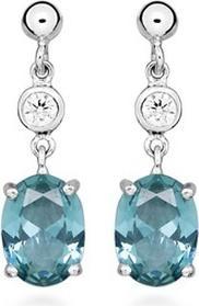 Actual product image JVD - Silver dangle earrings with turquoise zircons SVLE0748SH8Z300