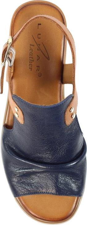 Actual product image Lunar Womens/Ladies Steffi Leather Wedge Sandals (39)