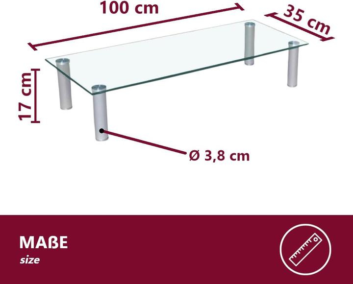 Produktbild Euro Tische TV-Board aus Glas