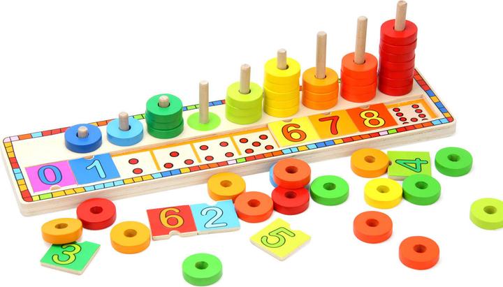 Actual product image Topbright Toys Houten Leerspel Ringen Tellen, 56dlg.