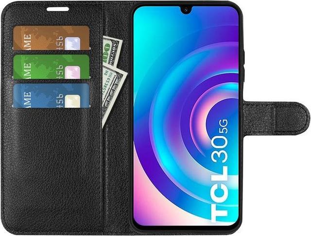 Actual product image MU Classic Litchi Leather Bookcover Series (Tcl 30 5g, TCL 30)
