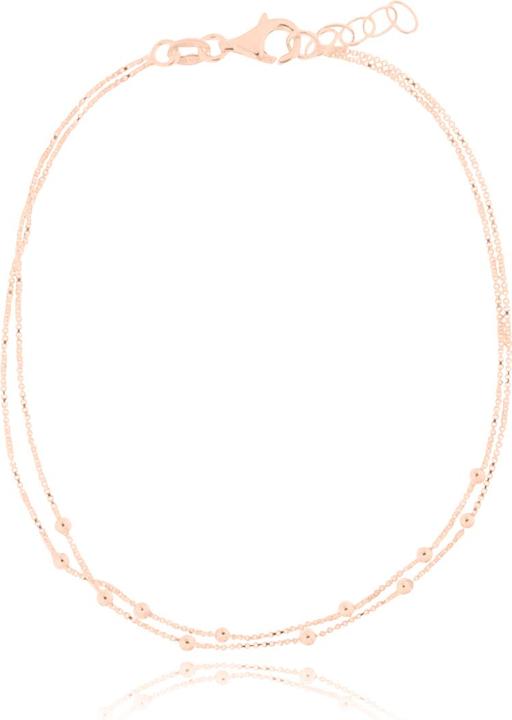 Actual product image Leyda Anklet Ball (gold-plated 750 / 18 K gold, Silver 925, 25 cm)