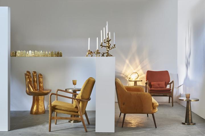 Actual product image Pols Potten Design armchair Peggy - Rust