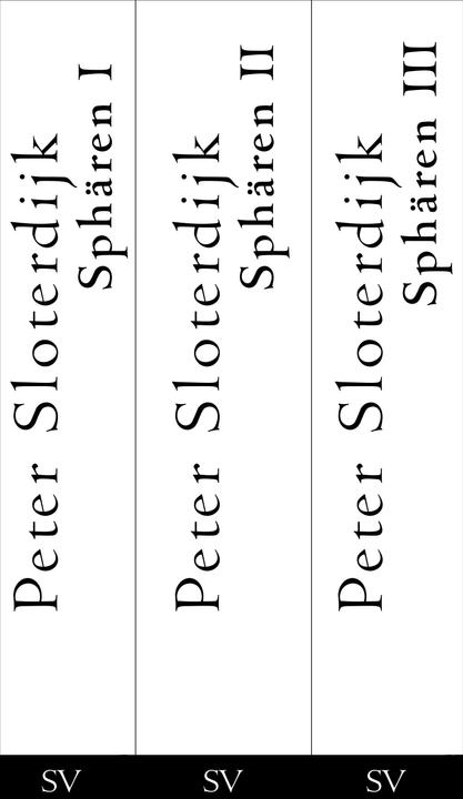Produktbild Sphären. Eine Trilogie (Deutsch, Peter Sloterdijk, 2006)