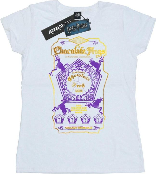 Actual product image Womens/Ladies Chocolate Frogs Coloured Label Cotton T-Shirt (S)