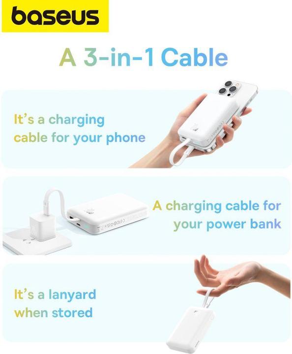 Image du produit Baseus Mini chargeur magnétique (10000 mAh, 20 W, 20 Wh)