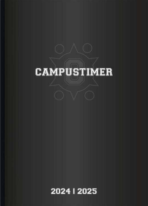 Alpha Edition Campustimer Black 2024/2025 Semester-Planer, 15x21cm, Kalender mit 192 Seiten (15 x 21 cm, Deutsch)