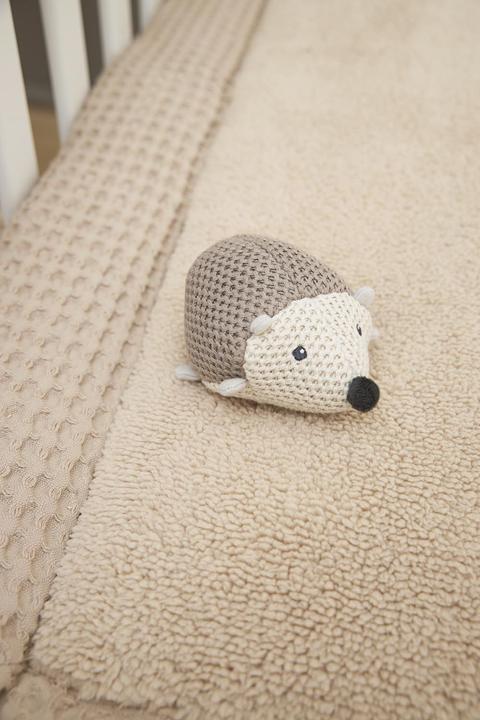 Actual product image Meyco Baby Waffle Teddy Playpen Pad - sand (80 cm, 100 cm)