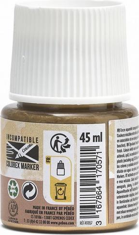 Produktbild Pebeo Colorex Wassertinte (Weissgold, 45 ml)