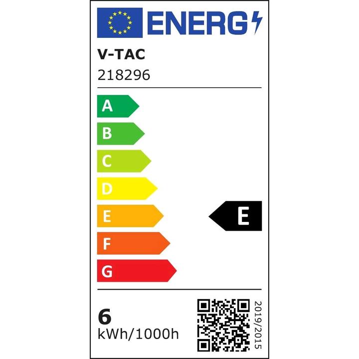 Energy Label V-TAC VT826WN 4W LED Wall Light White IP65 4000K