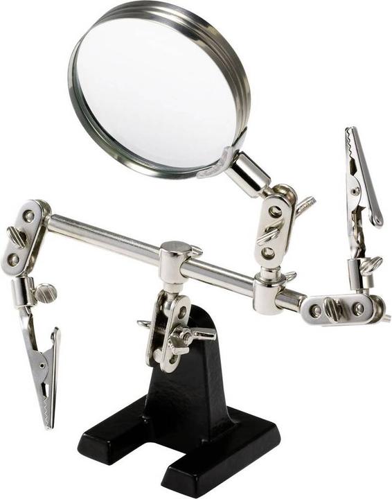 Toolcraft Third hand with real glass magnifier