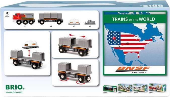 Productafbeelding Ravensburger BRIO World - 36089 Treinen van de Wereld Santa Fe trein | Speelgoedtrein voor kinderen vanaf 3 jaar