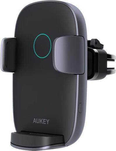 Image du produit Aukey Support de téléphone à chargement sans fil Navigator Wind II HD-C52 Black, Built-in charger