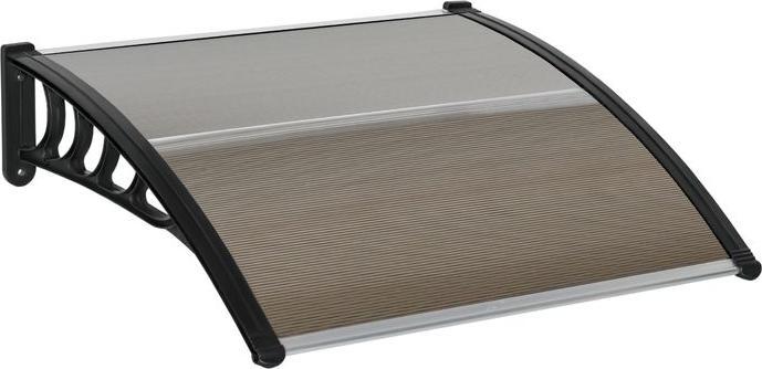 Swisshandel24 Pultvordach Vordach für Haustür 103x96,5x27cm mit UV Schutz für draussen Braun