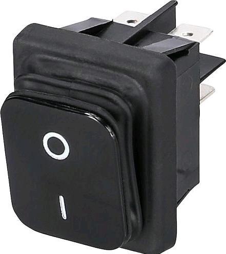 Image du produit interBär Interrupteur à bascule à encastrer IP65 22x30mm noir noir