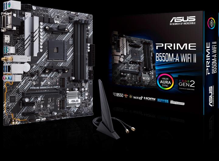 Produktbild ASUS PRIME B550M-A WIFI II (AM4, AMD B550, mATX)