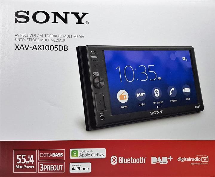 Actual product image Sony XAV-AX1005DB (Apple Carplay)