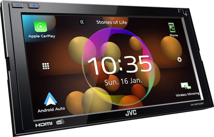 Actual product image JVC KW-M875DBW (Android car, Apple Carplay)