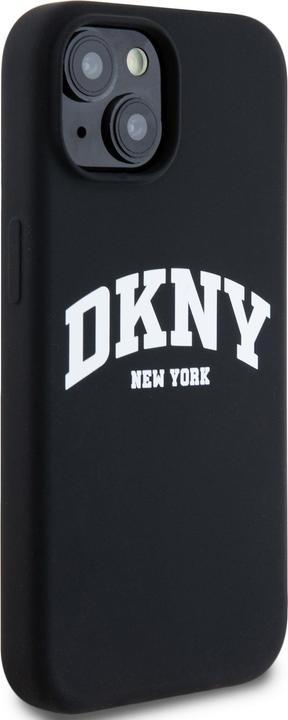 Actual product image DKNY DKHMP15SSNYACH iPhone 15 / 14 / 13 6.1" czarny/black hardcase Liquid Silicone White Printed Log (Apple iPhone 15)