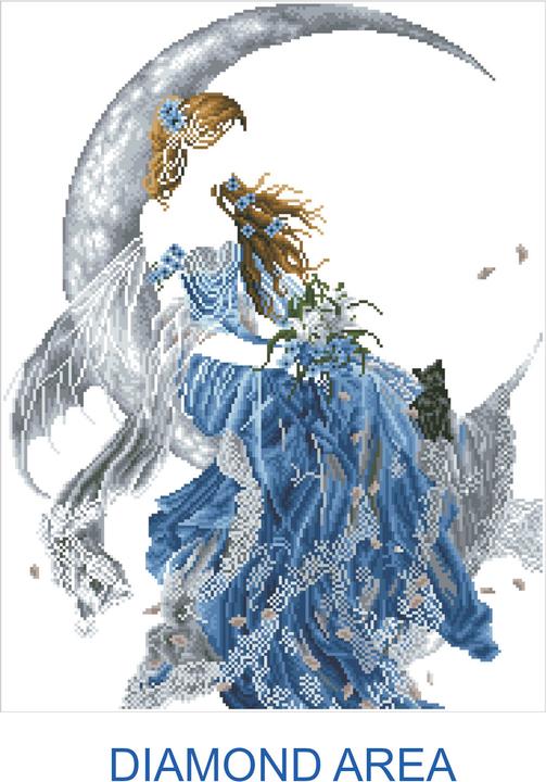 Actual product image Diamond Dotz Diamond Painting Wind Moon