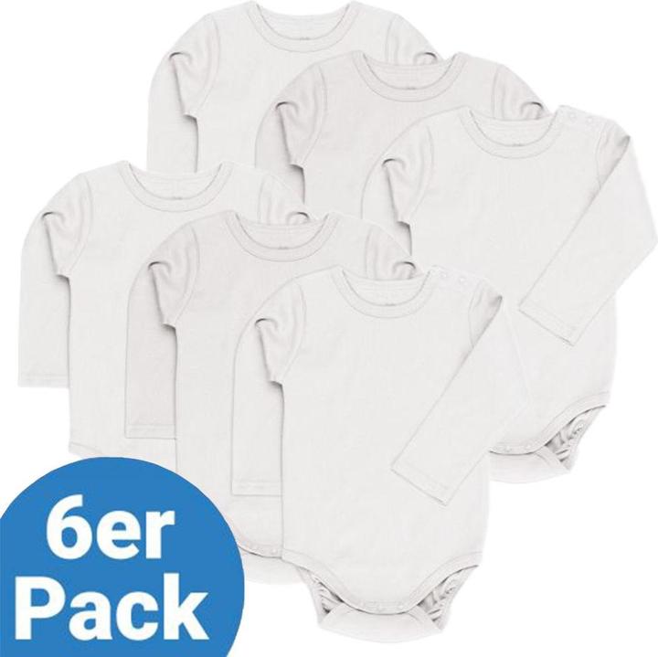 Image du produit La Loona LaLoona Body bébé et body à langer Body manches longues pack de 6 - blanc - (80)