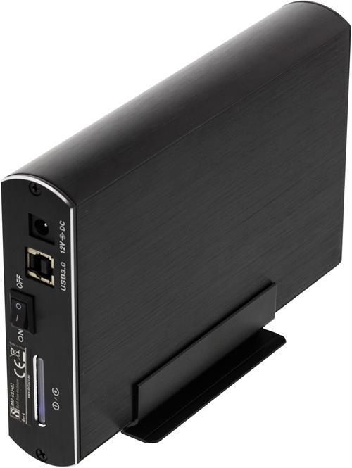 Actual product image Deltaco MAP-GD34U3 - HDD Enclosure - 3.5 Inch - Serial ATA III - USB Connectivity - Weak (3.5")