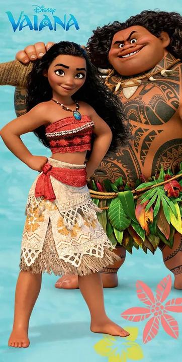 Tinisu Vaiana Disney Handtuch Baumwolle Strand Badetuch 70x140cm (70 x 140 cm)