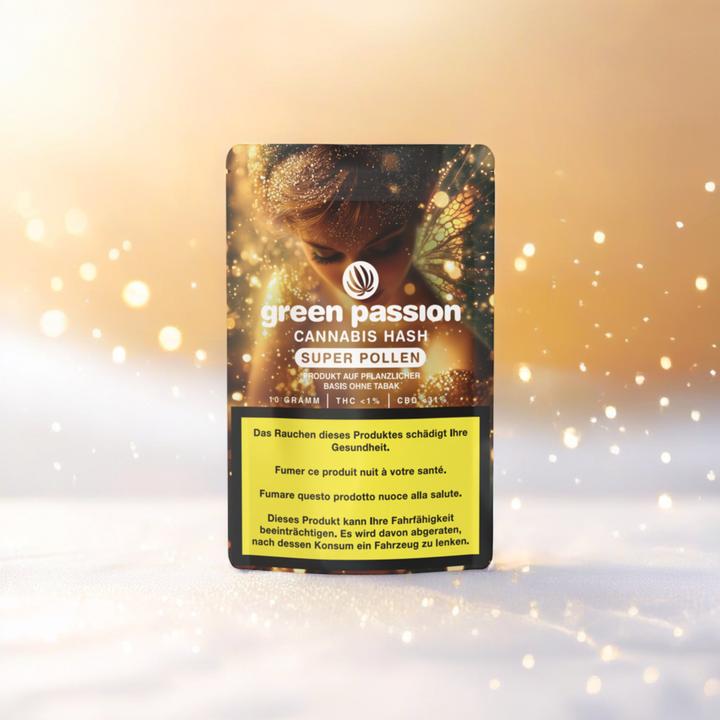 Actual product image Green Passion CBD Hash Super Pollen (2 g, Indoor)