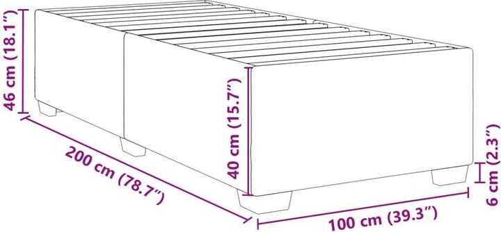 Image du produit VidaXL Cadre de lit en similicuir (100 x 200 cm)