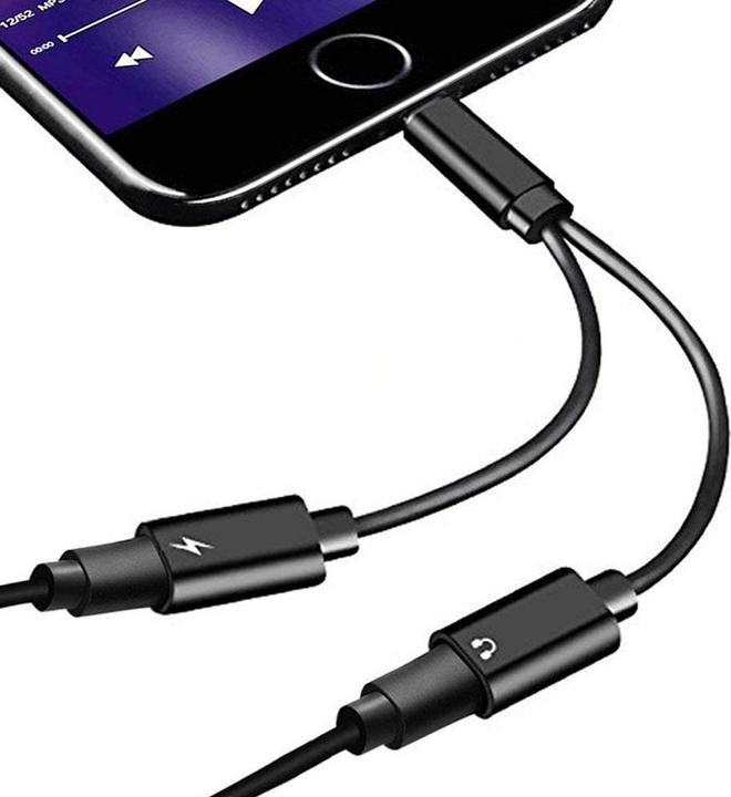 Produktbild PowerGuard Lightning Adapter Audio Headphone and Charge iPhone Splitter Kabel (Lightning, Lightning)