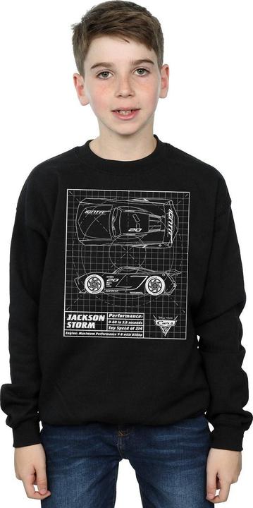 Immagine prodotto Disney Cars Jackson Storm Blueprint Felpa Ragazzi (152, 158)