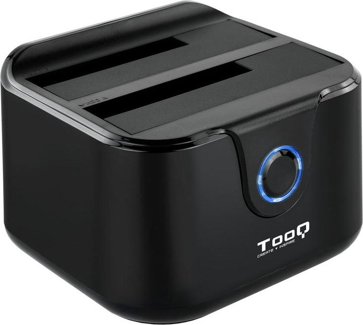 Produktbild Tooq Technology DOCK TQDS-802B 2xSATA 2,5"/3,5" USB 3.0, CLONE OTB NEGRO (2.5", 3.5")