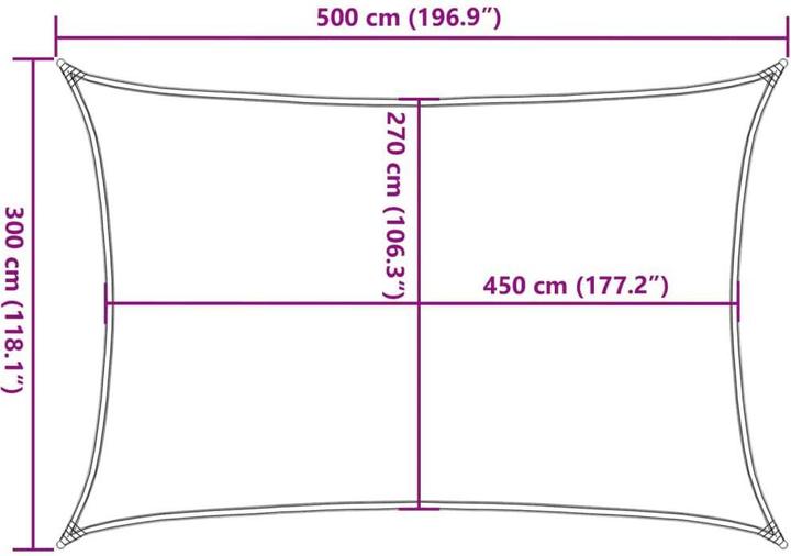 Actual product image VidaXL Sonnensegel (300 x 500 cm)