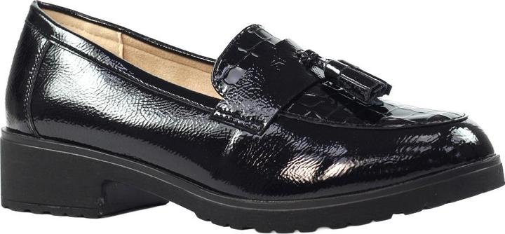 Actual product image Lunar Womens/Ladies Vivi Patent Faux Leather Loafers (39)
