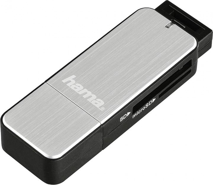 Hama Lecteur de cartes SD/microSD USB 3.0, argent (USB 3.0)