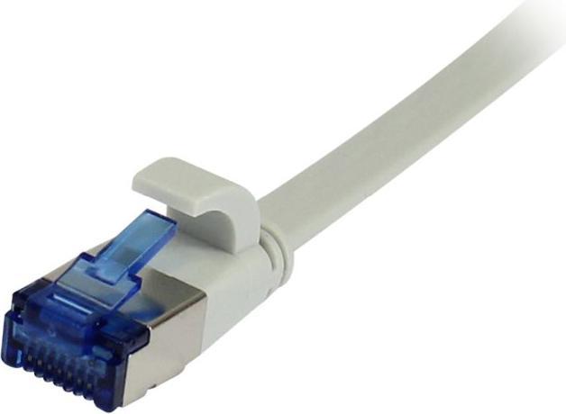Image du produit Synergy 21 Câble Patch-RJ45 U/FTP 500Mhz 0.15m CAT6A plat *gris* AWG32 (U/FTP, CAT6a, 0.15 m)