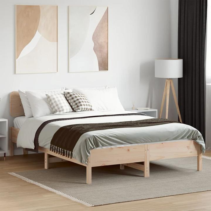 Image du produit VidaXL Lit en bois massif Lit double sans matelas 120x190cm pin (120 x 190 cm)