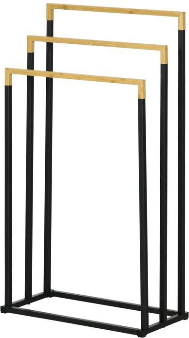 Swisshandel24 Freestanding towel rail, towel rack with 3 towel rails Bath towel rail Bathroom accessories S
