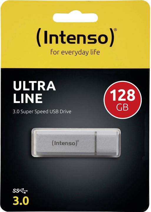 Actual product image Intenso 128GB Ultra Line USB 3.0 stick silver aluminium (128 GB, USB 3.0)