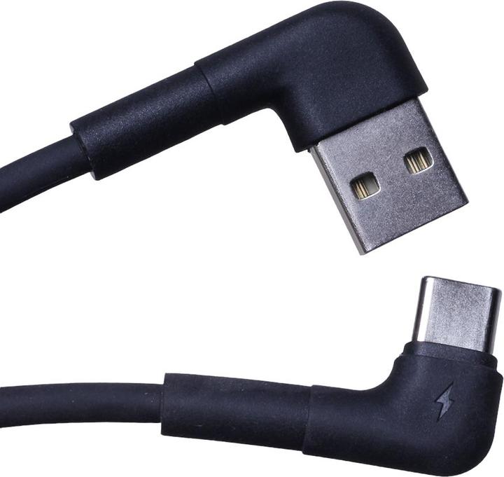 Produktbild Maxlife MXUC-09 Winkelkabel USB - USB-C 1,0 m 3A schwarz (1 m)