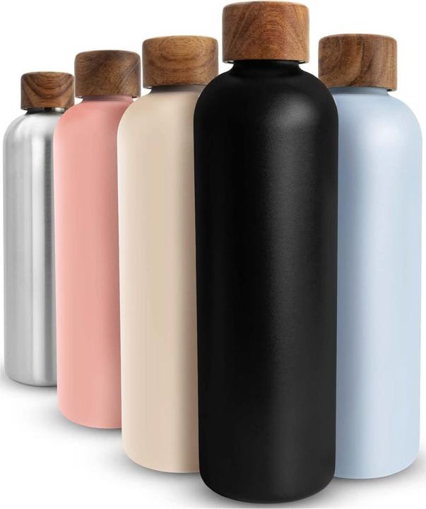 Produktbild T&N Edelstahl Trinkflasche (Wood Edition, Nude, 1l) (1 l)