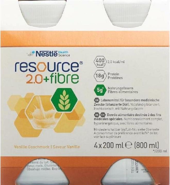 Image du produit Resource 2.0 Fibre Drink Vanille (Vanille, 4 pcs, 888 g)
