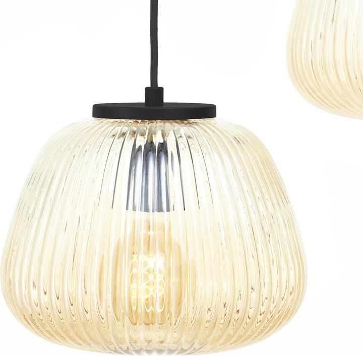 Image du produit Brilliant Suspension Kaizen 3 lampes ambre-ambre/noir mat (E27)