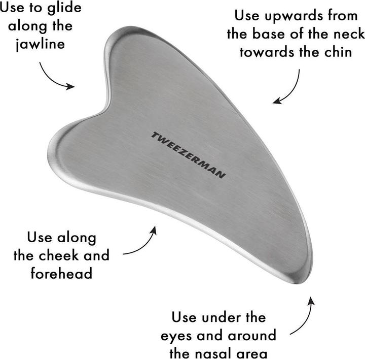 Actual product image Tweezerman Stainless steel Gua Sha