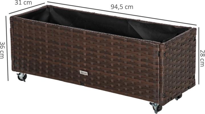 Image du produit Jamb Bac à plantes surélevé en rotin