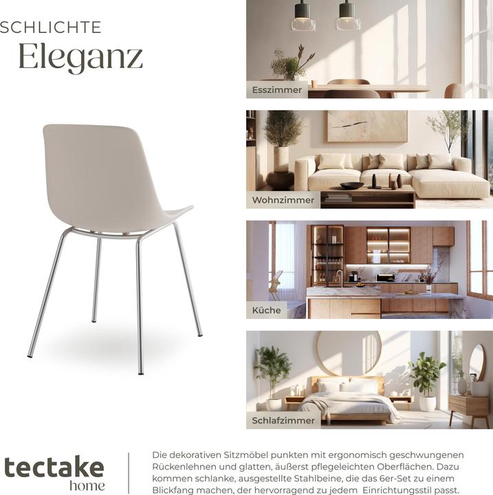 Produktbild tectake Kunststoffstühle Mave