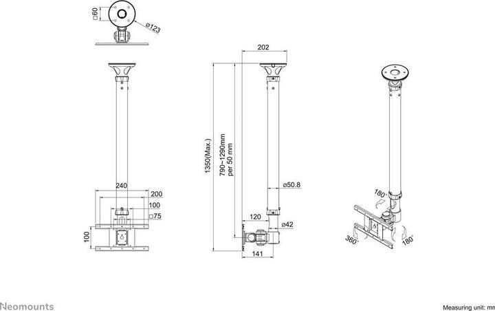 Actual product image Neomounts Fpma-C100 (Ceiling, 30")