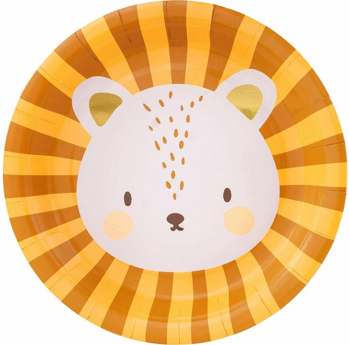 Image du produit Partydeco Assiette jetable Lion 18 cm, 6 pièces, jaune (6 x)