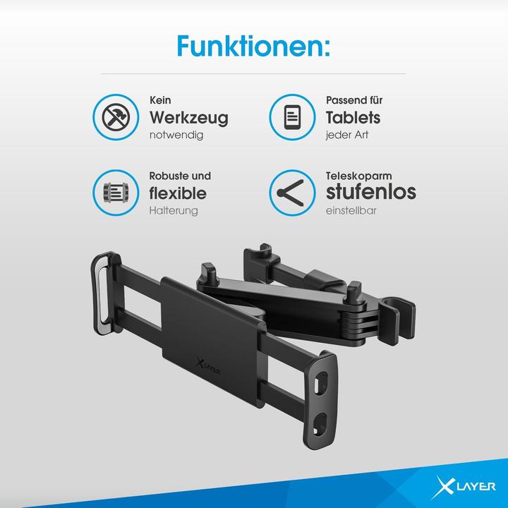 Immagine prodotto Xlayer Supporto per tablet per poggiatesta auto nero